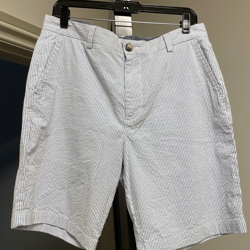 Vineyard Vines Blue and White Seersucker Men's Shorts